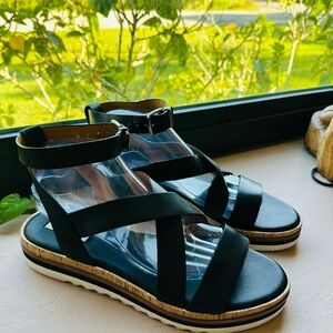 ANTONIO MELANI Martella Black Strappy Sandals